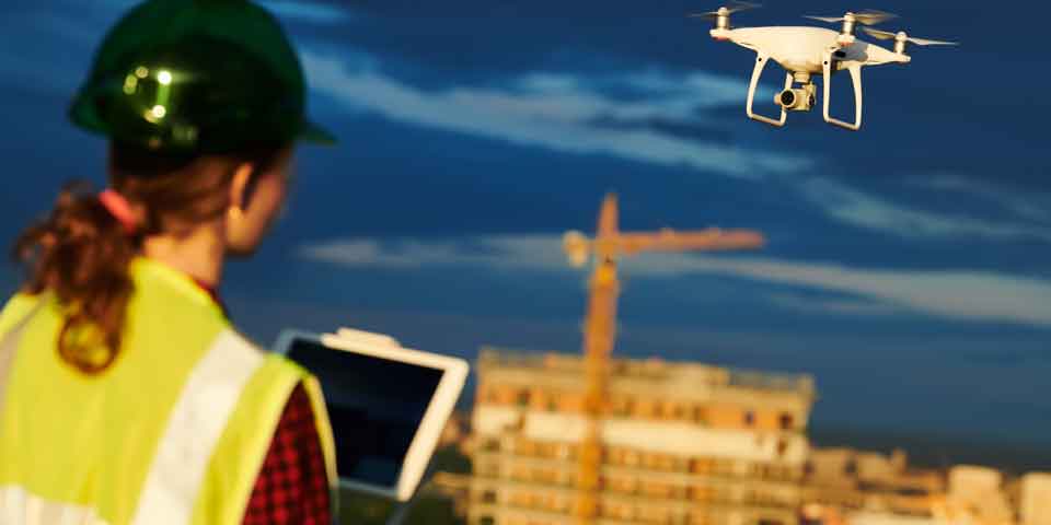 drone dans le Bâtiment et les Travaux Publics